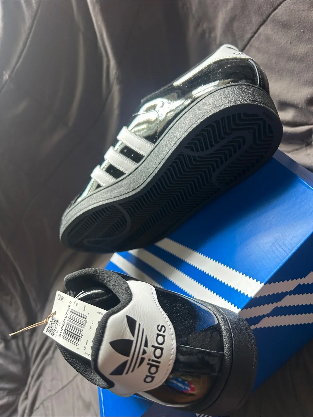 adidas Black & White Superstar II Men's Sneakers